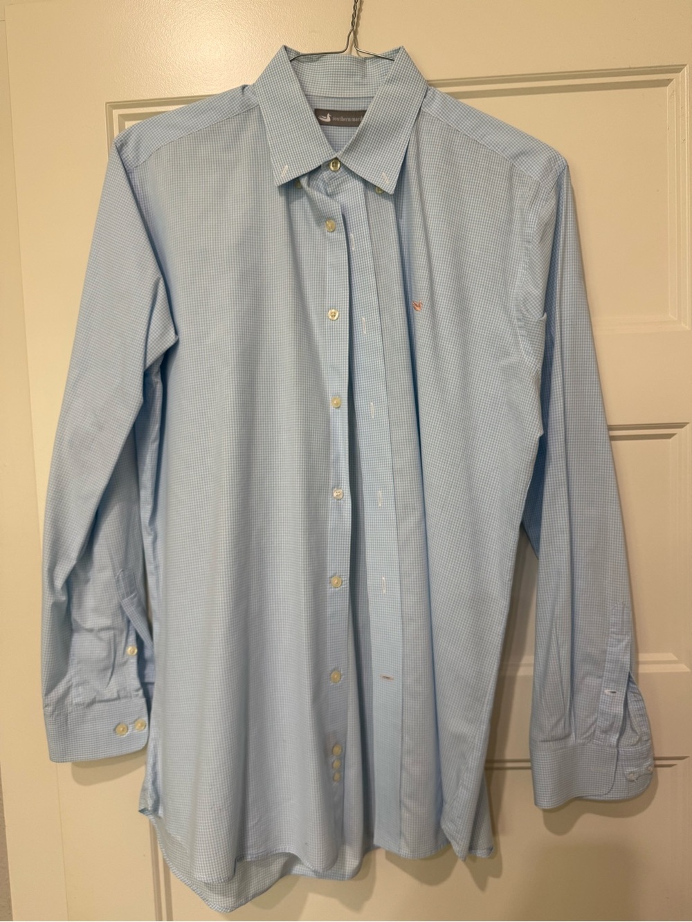 Southern Marsh Light Blue Dress Shirt - Micro Check